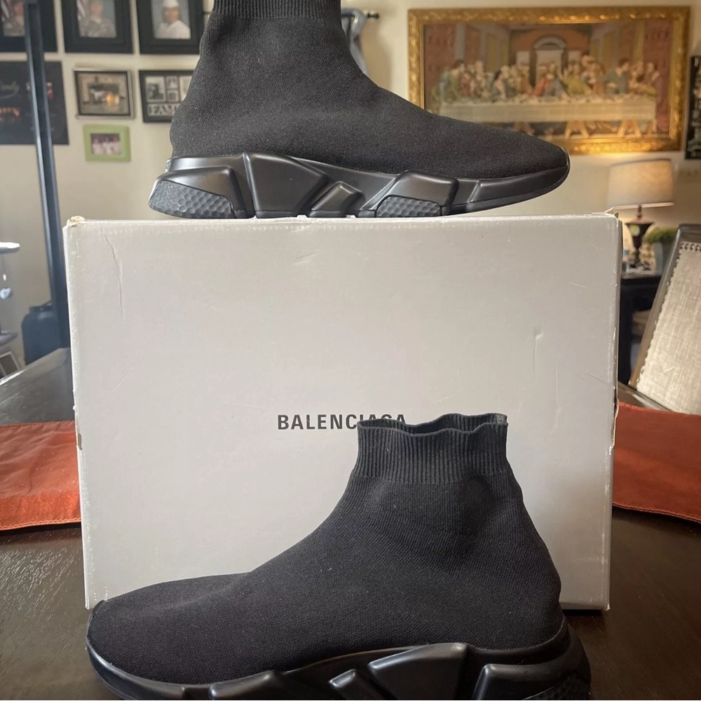 Balenciaga Black Speed Trainer Sneakers